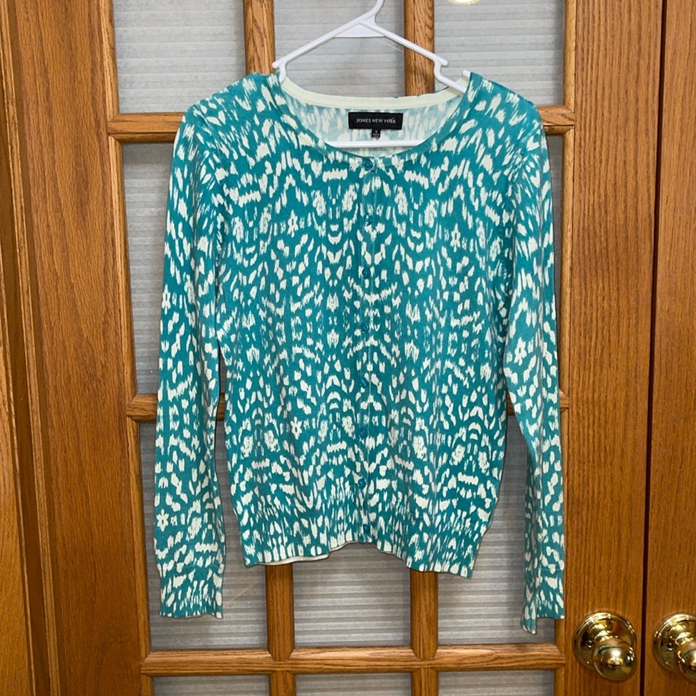 Jones NY S Cardigan Teal